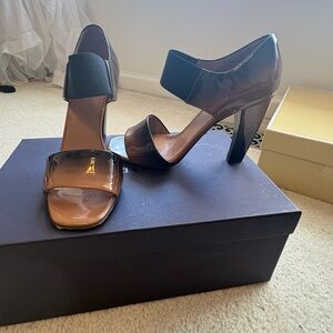 Prada Black and Brown Heels
